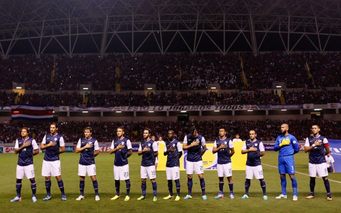 The USMNT in a 2014 World Cup qualifier at Costa Rica’s Estadio Nacional
